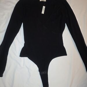 NWT Madewell Black Knit Bodysuit